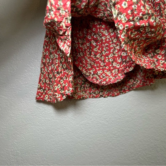 Faithfull the Brand Red Floral Skirt and Crop Top women’s 4 floral resort boho - Picture 4 of 16
